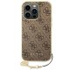 Guess GUHCP14LGF4GBR iPhone 14 Pro Case, 4G Charms Collection, Brown