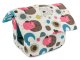 Pet house bed for dogs and cats, size M, circles with black center