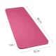 Wozinsky Sporta vingrošanas jogas fitnesa paklājs NBR, 181cm x 63cm x 1cm, Rozā | Foam Fitness Yoga Mat