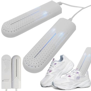 Shoe dryer with UV-C sterilization, for gloves and hats, white