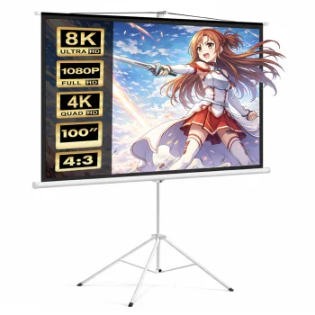 Портативный Проекционный Экран на Штативе Maclean MC-595, 100", 200x150 см, 4:3