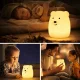 LED silikona nakts lampiņa Lācītis bērniem, balta
