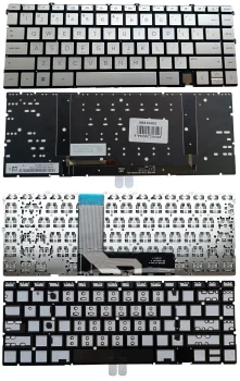 Клавиатура для HP Envy 15-EP, 15T-EP с подсветкой, US, серебристая