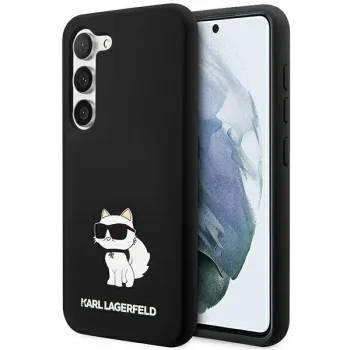 Samsung Galaxy S23 (SM-S911) Karl Lagerfeld Silicone Choupette Case Cover (KLHCS23SSNCHBCK), Black