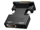 HDMI uz VGA (D-Sub) video un audio adapteris, melns