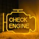 Декоративный светильник Check Engine Neon LED 30x22 см, желтый
