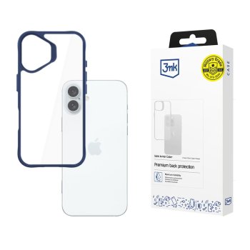 3Mk Protection Satin Armor Case+ vāciņš Apple iPhone 16 Plus, zils/caurspīdīgs