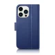 Кожаный чехол-книжка iCarer для iPhone 14 Pro Max 2in1 Anti-RFID, синий