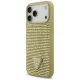 Чехол Guess для iPhone 17 Pro Max Rhinestone Triangle Logo, золотой
