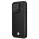 BMW iPhone 14 Pro vāciņš Leather Diamond Pattern, melns