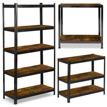 Humberg HR-852 metāla plaukts 180x90x40 cm, melns
