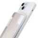 Чехол 3mk Hardy Silicone MagCase для iPhone 15, бело-серебристый