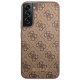 Guess Samsung Galaxy S23 vāciņš 4G Metal Gold Logo Brūns