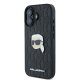 Karl Lagerfeld iPhone 16 Case Monogram Karl Head Pin, Black