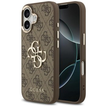 Guess 4G Big 4G Classic Logo vāciņš iPhone 17 — brūns un zeltains | Phone Case Cover