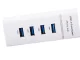 USB 3.0 Hub, 4 Ports, 5Gbps, White