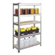 Humberg 4846 metāla noliktavas plaukts 180x90x40 cm, sudraba
