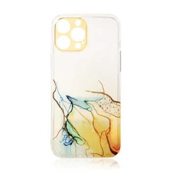 Vāciņš iPhone 12 Pro Max Marble Case TPU apvalks, oranžs marmors