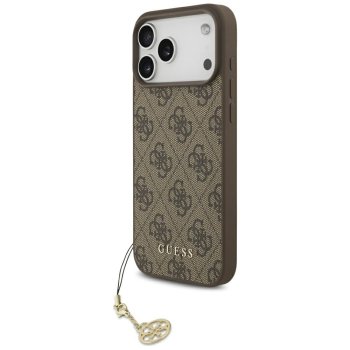 Guess iPhone 17 Pro Max vāciņš 4G Charms Collection MagSafe, brūns