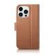 Icarer iPhone 14 Pro Max Leather Wallet Case 2in1 Anti-RFID, Brown