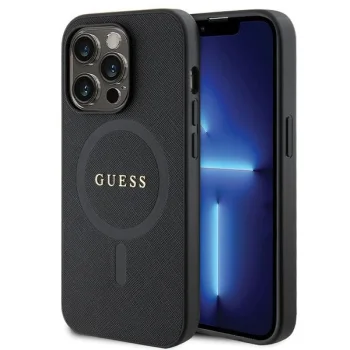 Чехол Guess для iPhone 14 Pro Saffiano MagSafe, черный