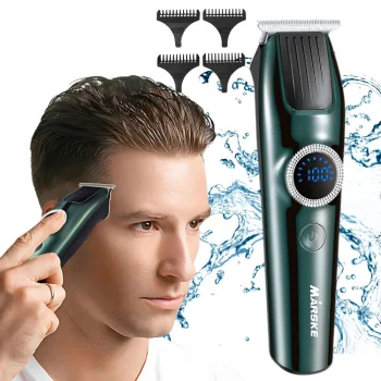 Wireless Hair Clipper MS-5033 with USB-C & LCD Display, Green-Black