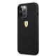 Чехол Ferrari для iPhone 13 / 13 Pro Silicone Metal Logo MagSafe, черный