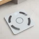 Analītiskie vannas istabas svari ar Bluetooth, stikls, 180 kg, balti