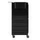 Gabbiano 68B Hairdressing Trolley, Black