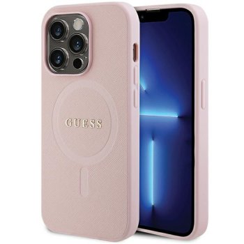 Guess iPhone 13 / 13 Pro Case Saffiano MagSafe, Pink