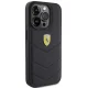 Ferrari iPhone 15 Pro vāciņš Quilted Metal Logo, melns