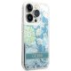 Guess Flower Liquid Glitter Case for iPhone 14 Pro Max - Green
