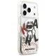Karl Lagerfeld Liquid Glitter Choupette Logo MagSafe maciņš iPhone 17 Pro - Caurspīdīgs | Phone Case Cover Clear