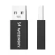 Переходник OTG USB-A на USB-C Wozinsky WAAC-01, 10 Гбит/с, 3 А, черный
