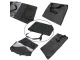 Car Seat Organizer with Tablet Compartment, Felt, Black