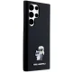 Karl Lagerfeld Samsung Galaxy S24 Ultra vāciņš Silicone Karl&Choupette Metal Pin, melns