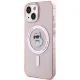 Karl Lagerfeld iPhone 15 vāciņš IML Choupette MagSafe, rozā