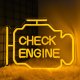 Декоративный светильник Check Engine Neon LED 30x22 см, желтый