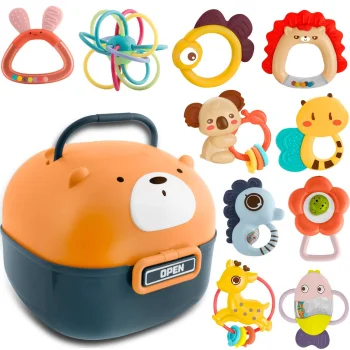 Набор сенсорных погремушек для новорожденных Ricokids RK-738, 10 шт.