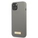Guess Silicone Logo Plate MagSafe vāciņš iPhone 13, pelēks