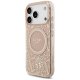 Guess IML Flowers Electro Pearl Strap MagSafe vāciņš priekš iPhone 17 Pro – rozā | Phone Case Cover
