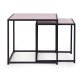 Industrial Coffee Table Set of 2 for Living Room ModernHome, Loft Style End Tables