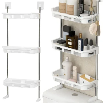 3-līmeņu plaukts virs tualetes poda, vannas istabas skapis | Over the Toilet Storage Rack