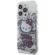 Чехол Hello Kitty для iPhone 15 Pro Max IML Kitty On Bricks Graffiti, белый