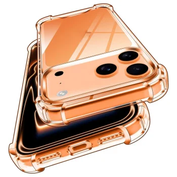 Гибридный чехол для iPhone 18 Pro Max / 17 Pro Max с защитой камеры, прозрачный