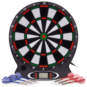 Electronic Dart Board with LCD Display 18 Games 6 Darts Set for Game Room
