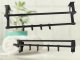 No-Drill Bathroom Towel Rack, 40 cm, 4 Hooks, Black