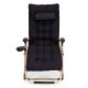 Zero Gravity Garden Lounger with Cushion MultiGarden, black gold