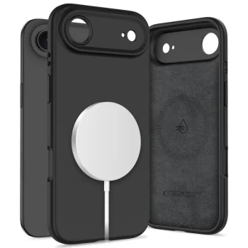 Tech-Protect iPhone 17 Air vāciņš Silicone MagSafe, melns