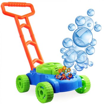 Kids Lawn Mower with Soap Bubble Machine and Liquid, KX5939